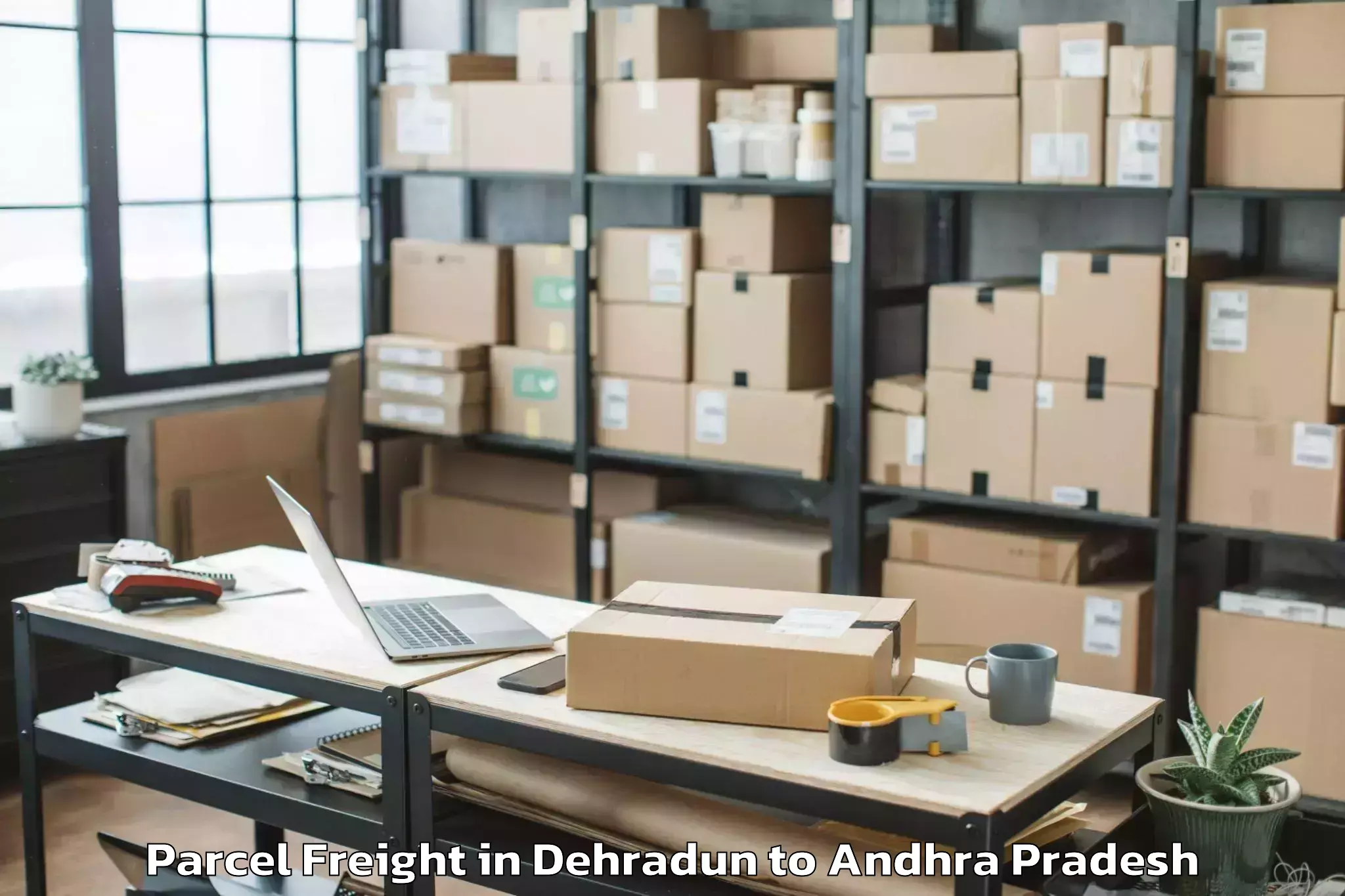 Book Dehradun to Gollaprollu Parcel Freight